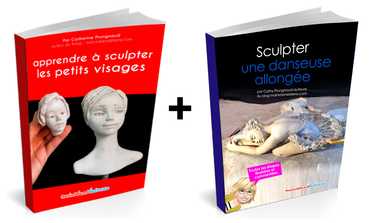 image petits visages + danseuse allongee